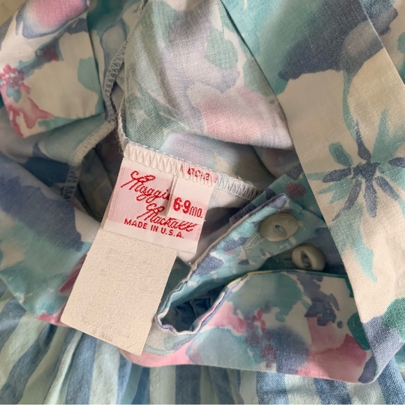 Vintage 80's Maggie MacKall SIZE 6 9 Month Sunsuit Romper Overall Shorts - Picture 5 of 6